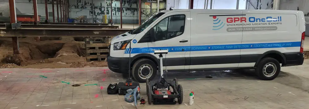 GPR OneCall Van and Equipment at Industrial Location